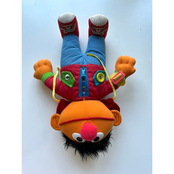 Sesame Street Ernie Plush Vtg Dress Me Up 1990 Playskool Zip Button EUC Doll - Picture 3 of 9